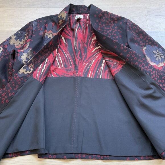 Chicos Jacket Women XL Floral Kimono Style Open Topper Lined - Picture 9 of 11